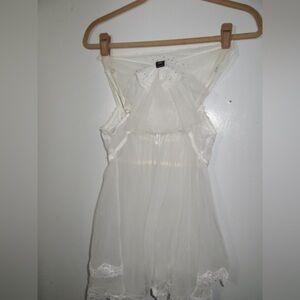 Victoria's Secret bridal or "I Do" collection white babydoll lingerie nightgown,
